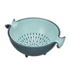 Double-layer rotating drain basket