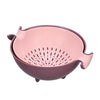 Double-layer rotating drain basket