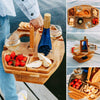 LAST DAY 50% OFF-🍷PORTABLE WOODEN OUTDOOR PICNIC WINE TABLE🍷